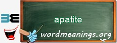 WordMeaning blackboard for apatite